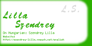 lilla szendrey business card